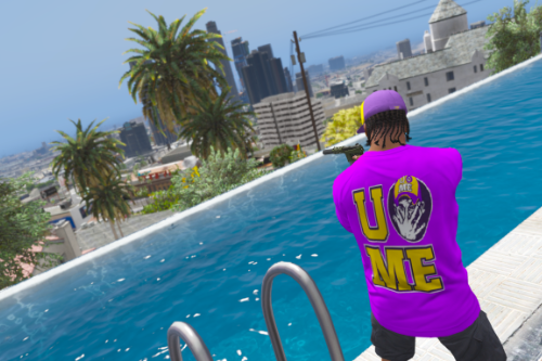 John Cena  Purple Outfit 